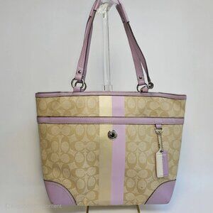 (COACH F14477) Vintage Y2K CHELSEA HERITAGE Signature Tote Bag